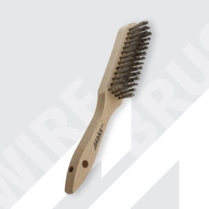 Wood Handle Wire Brush stainless steel