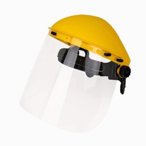 Yellow Head Gear&Transparent Face Shield